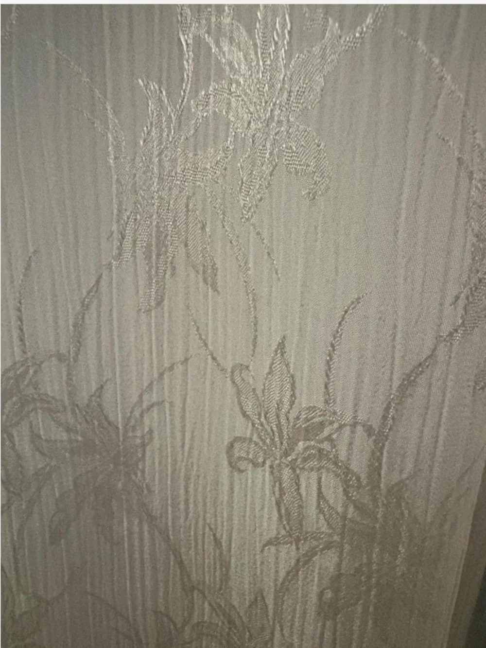 Vintage Dior Cream Lace-Trim Slip Chemise with Floral Jacquard - Picture 3 of 4